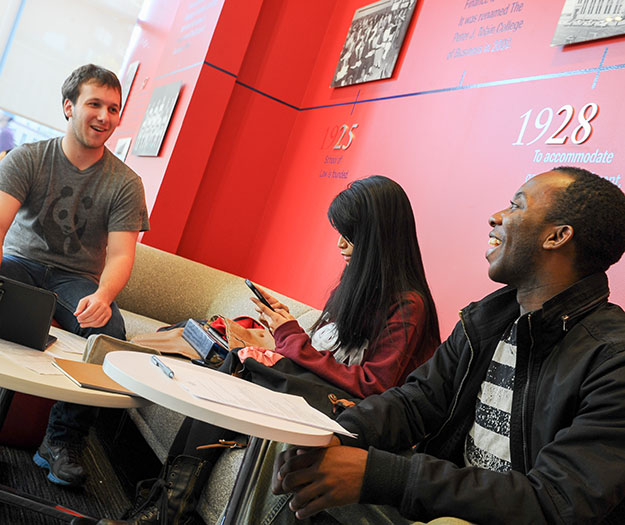 students laughing